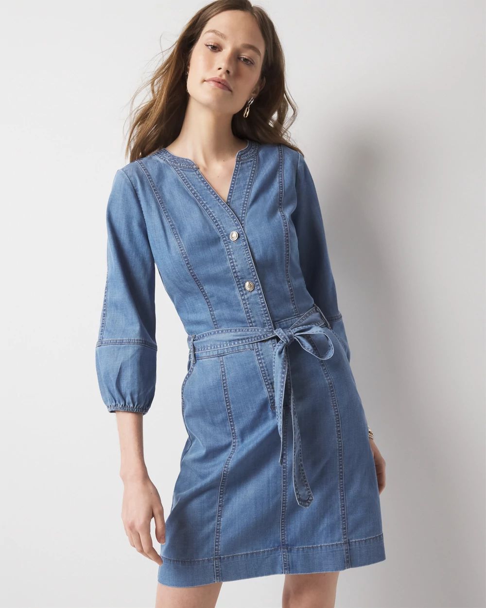 Denim Mini Dress | White House Black Market